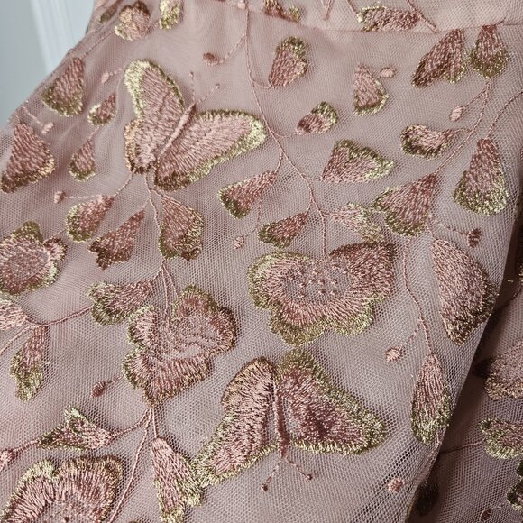 BCBGMAXAZRIA Eugene Butterfly-Embroidered Dress Size 2 - Picture 9 of 16